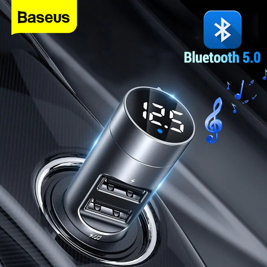 Baseus FM Transmitter Car Wireless Bluetooth 5.0 FM Radio Modulator