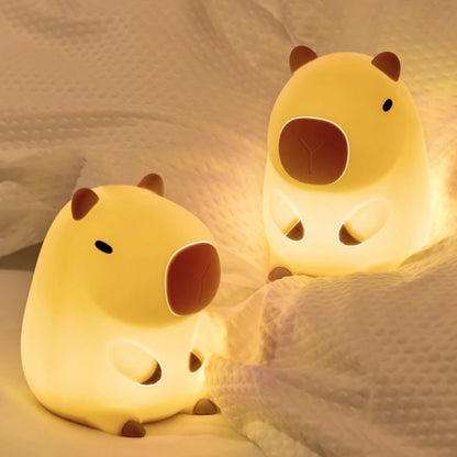 Cute cartoon Capybara silicone night light