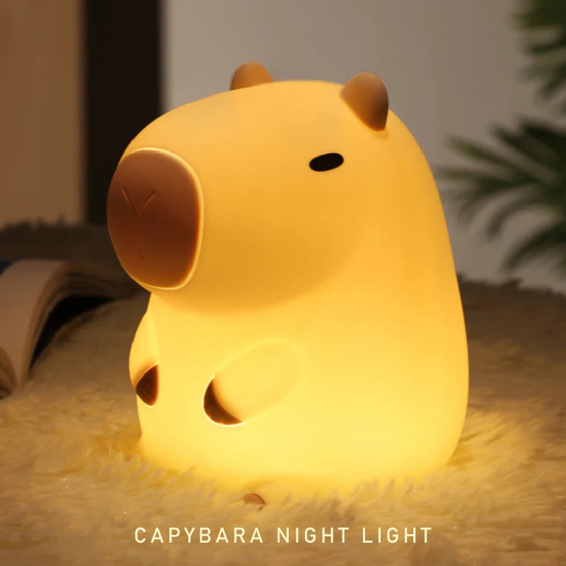 Cute cartoon Capybara silicone night light