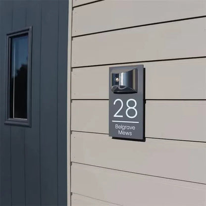 Solar-Glow Custom Door Plaque